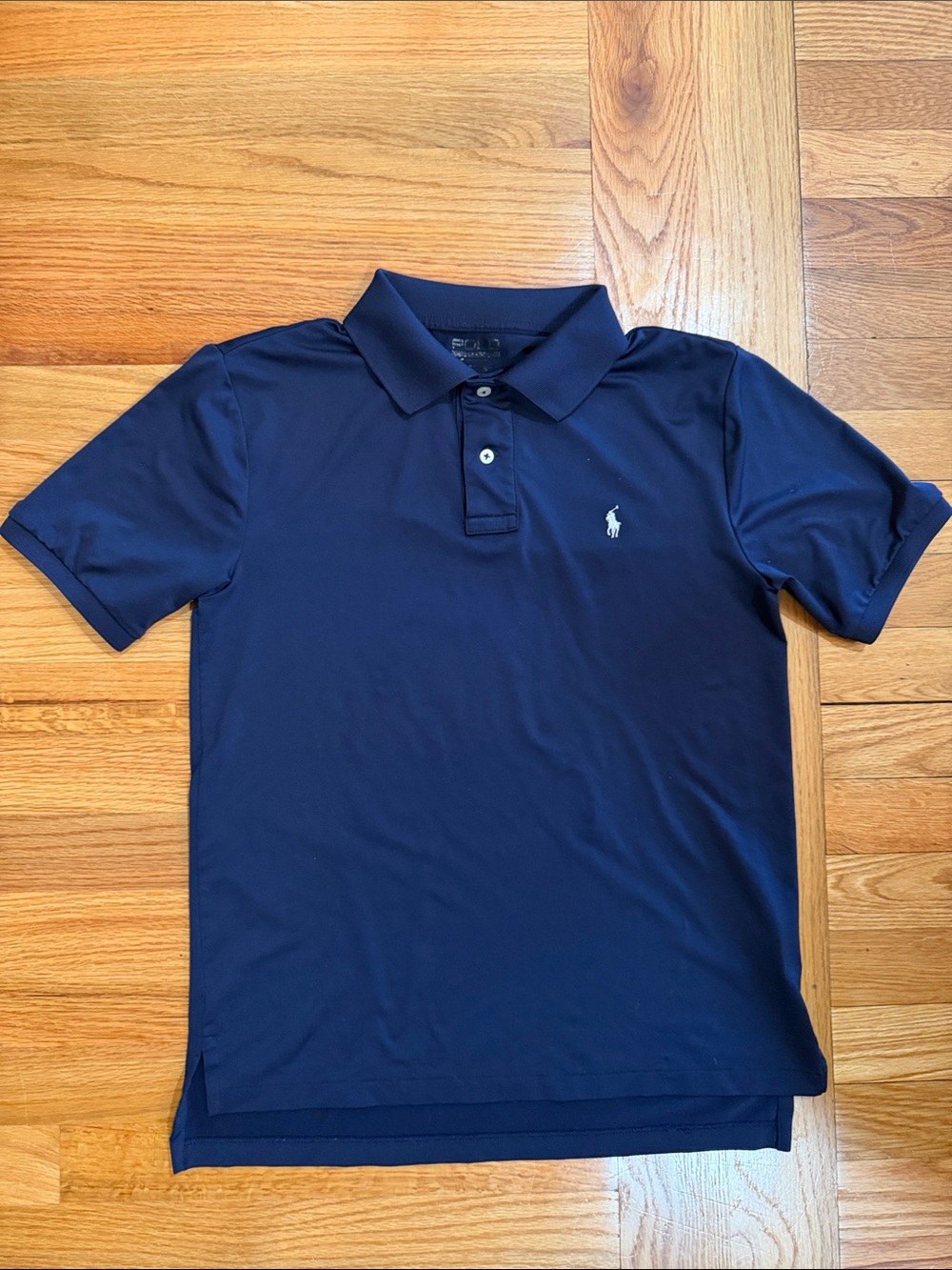 Ralph Lauren Navy Blue Polo Shirt with White Pony Logo kids Large